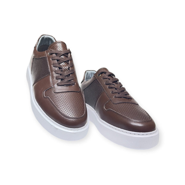 06k Brownstone Luxe Leather Sneakers