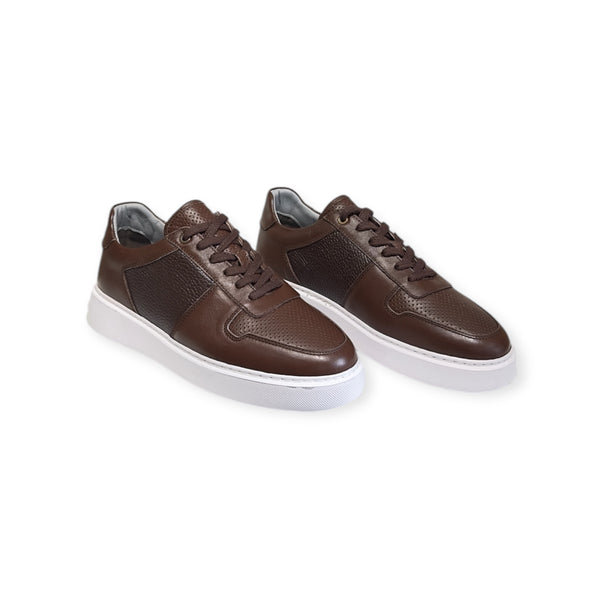 06k Brownstone Luxe Leather Sneakers